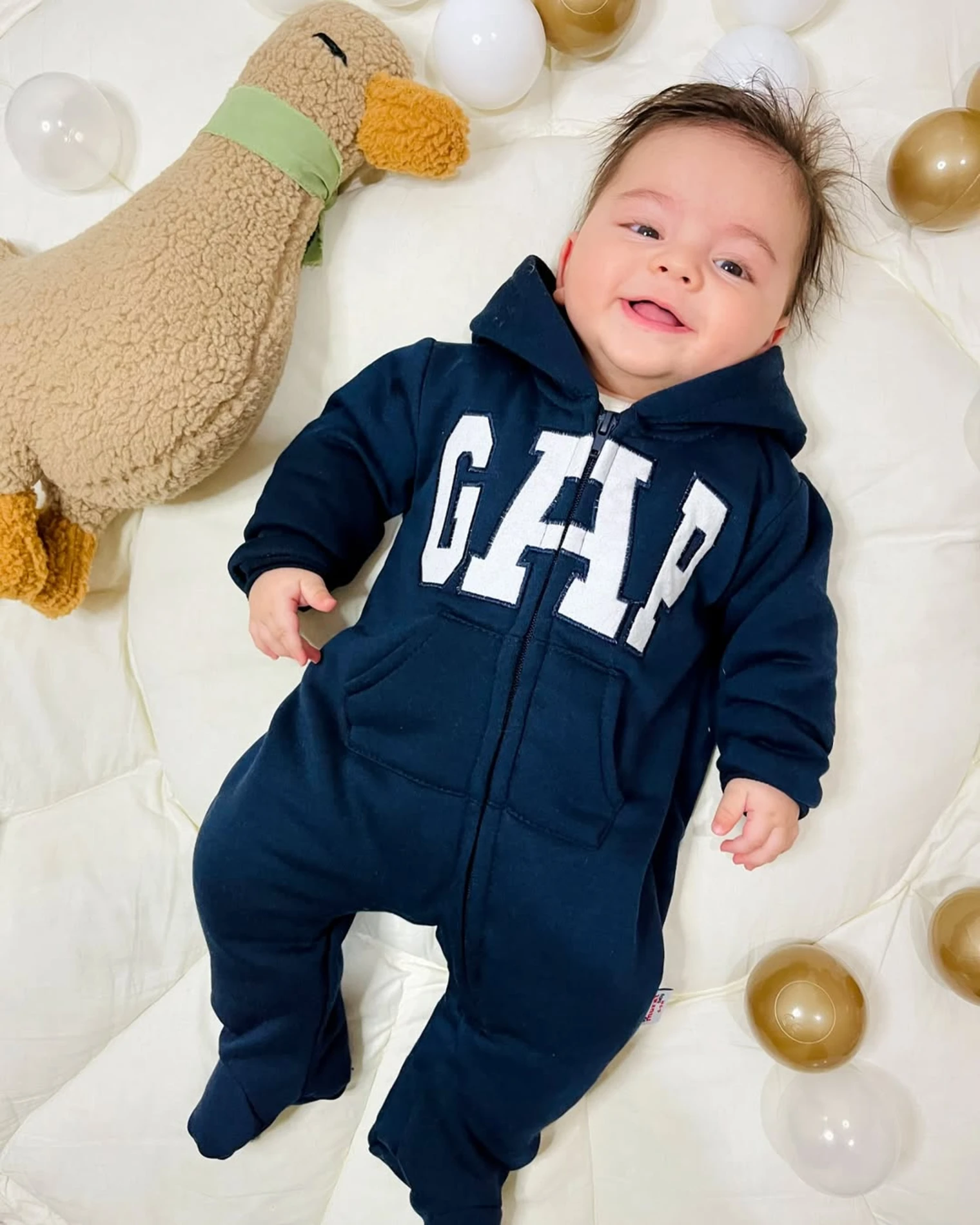 Gap 3 İp Şardonlu Sıcacık Tutacak Unisex Kapüşonlu Tulum