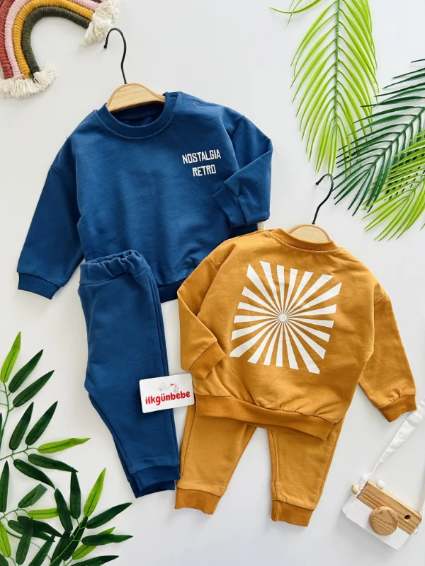 Nostaliga Retro  %100 Pamuk 2’li Takım