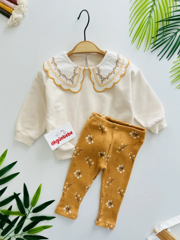 Vintage Yaka Taytlı 2’li Takım