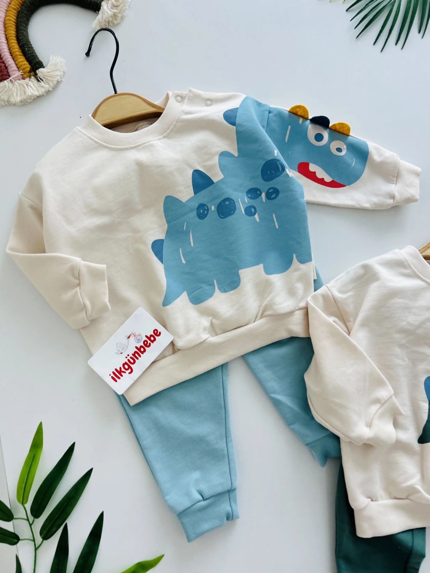 Dino %100 Pamuk 2’li Yumuşacık Takım