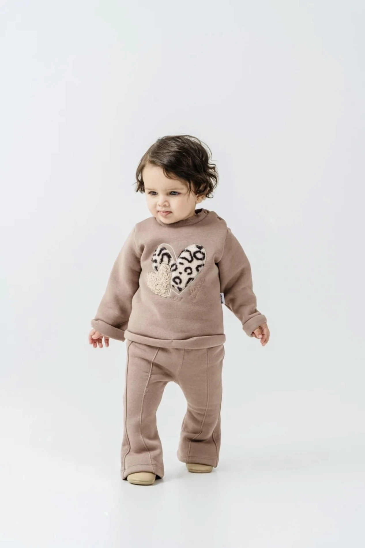 Leogirl Montlu Premium Kalite Kışlık Şardonlu 3’lü Kız Bebek Takım