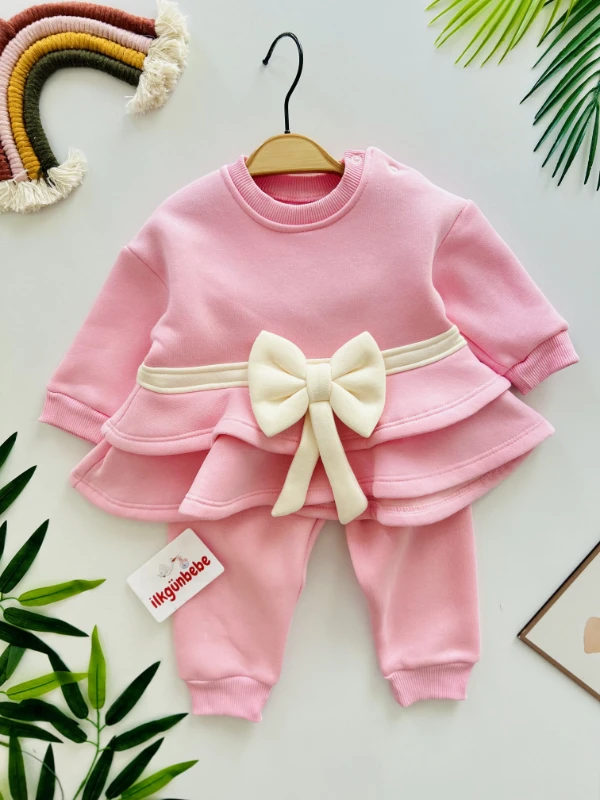 Fiyonklu 3 İp Şardonlu Premium Kalite 2’li Kışlık Takım