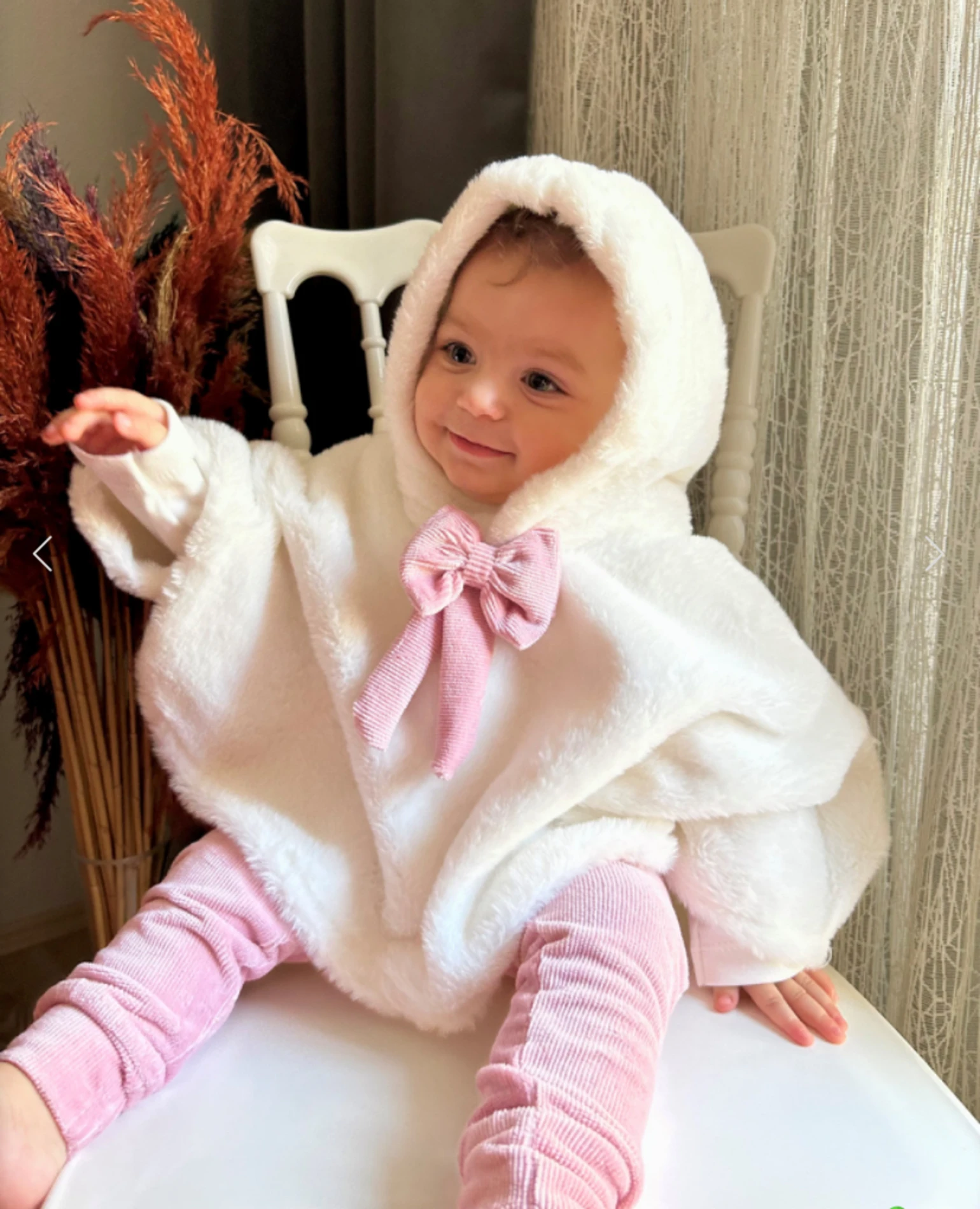 Peluş Pelerinli Yumuşaçık Kumak Kadife Taytlı Badili 3’lü Takım