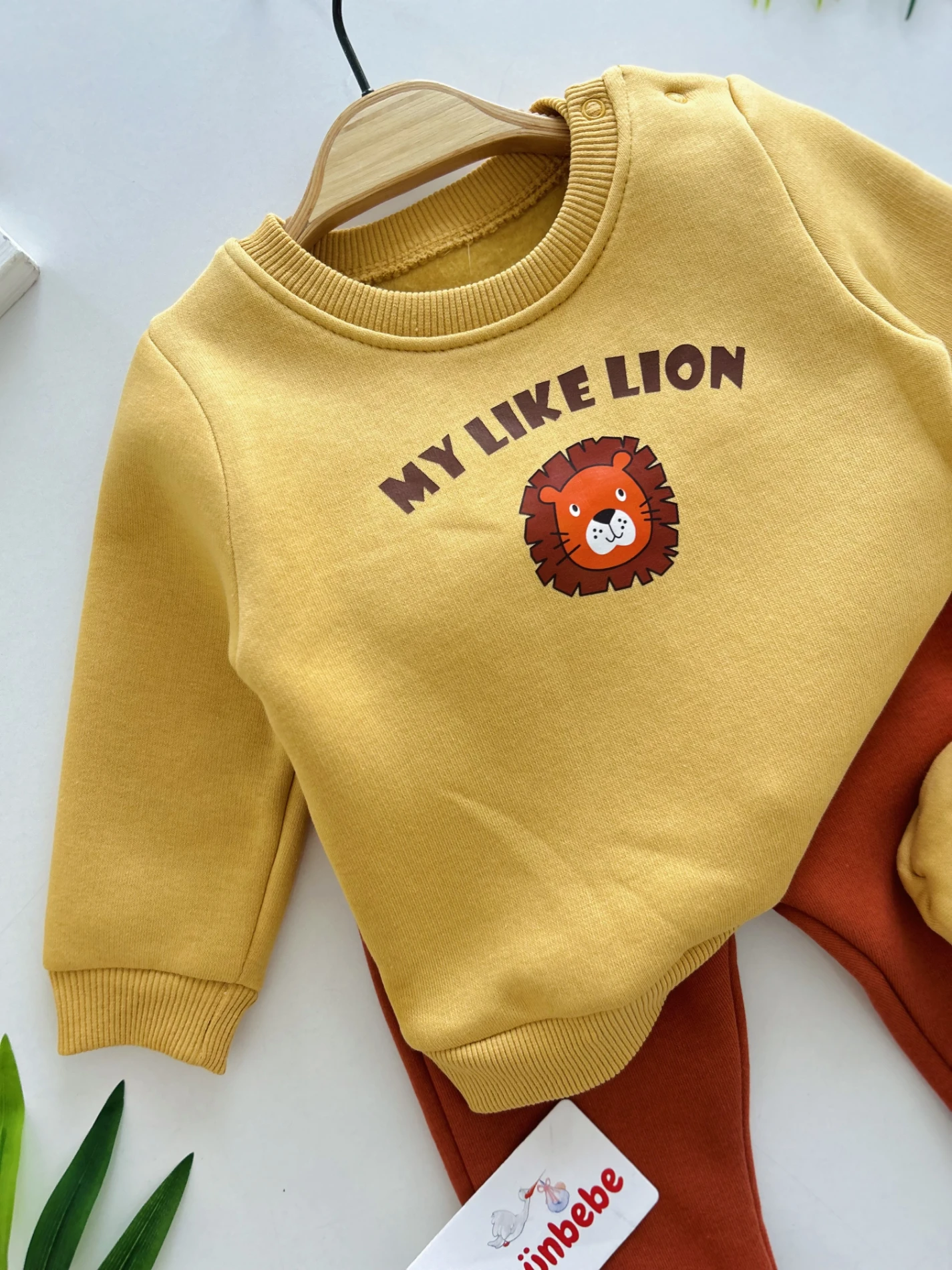 My Like Lion 3 İp Şardonlu Panduflu Kışlık 3’lü Premium Takım