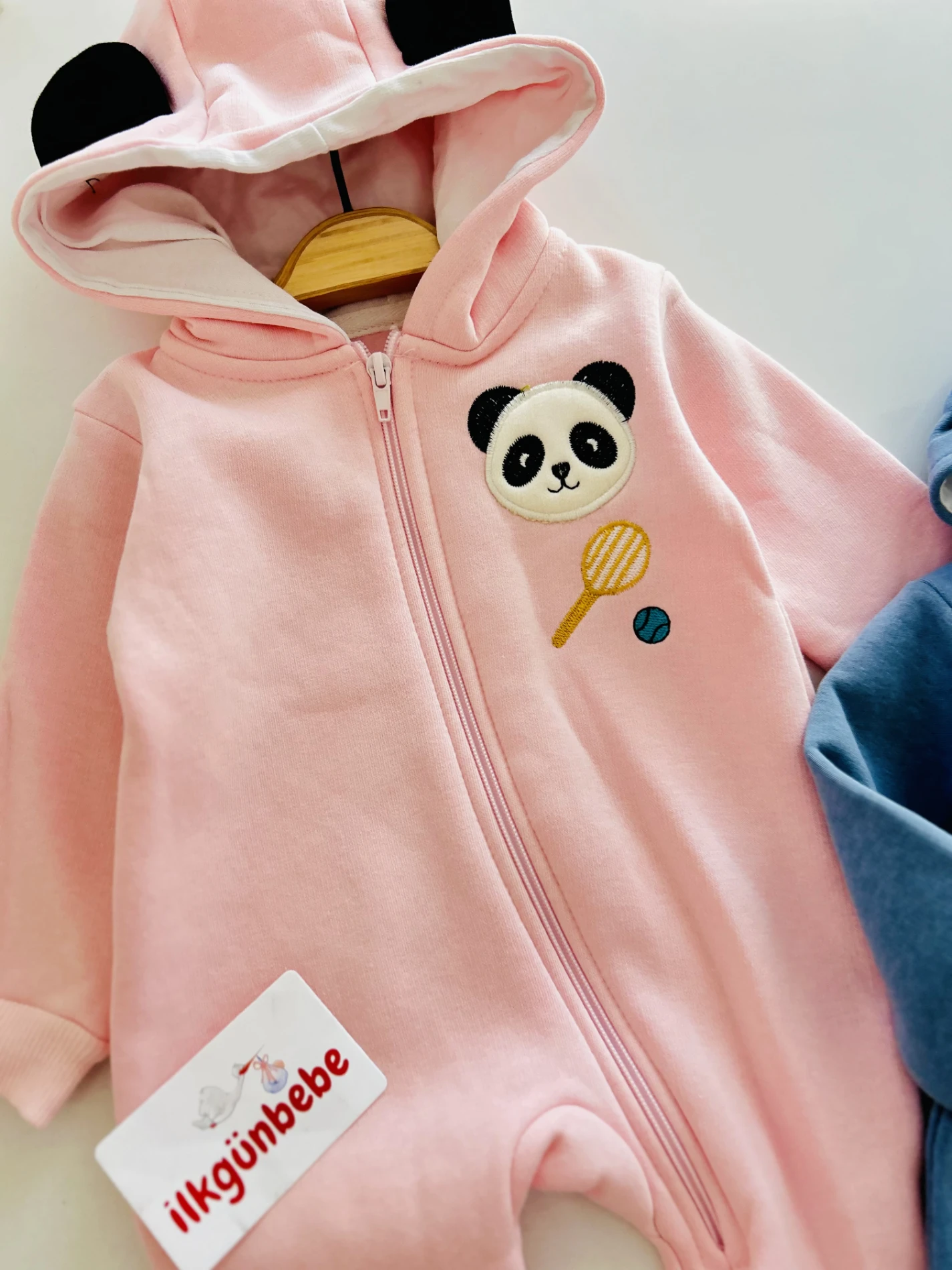 Panda Detaylı 3 İp İçi Şardonlu Premium Tulum