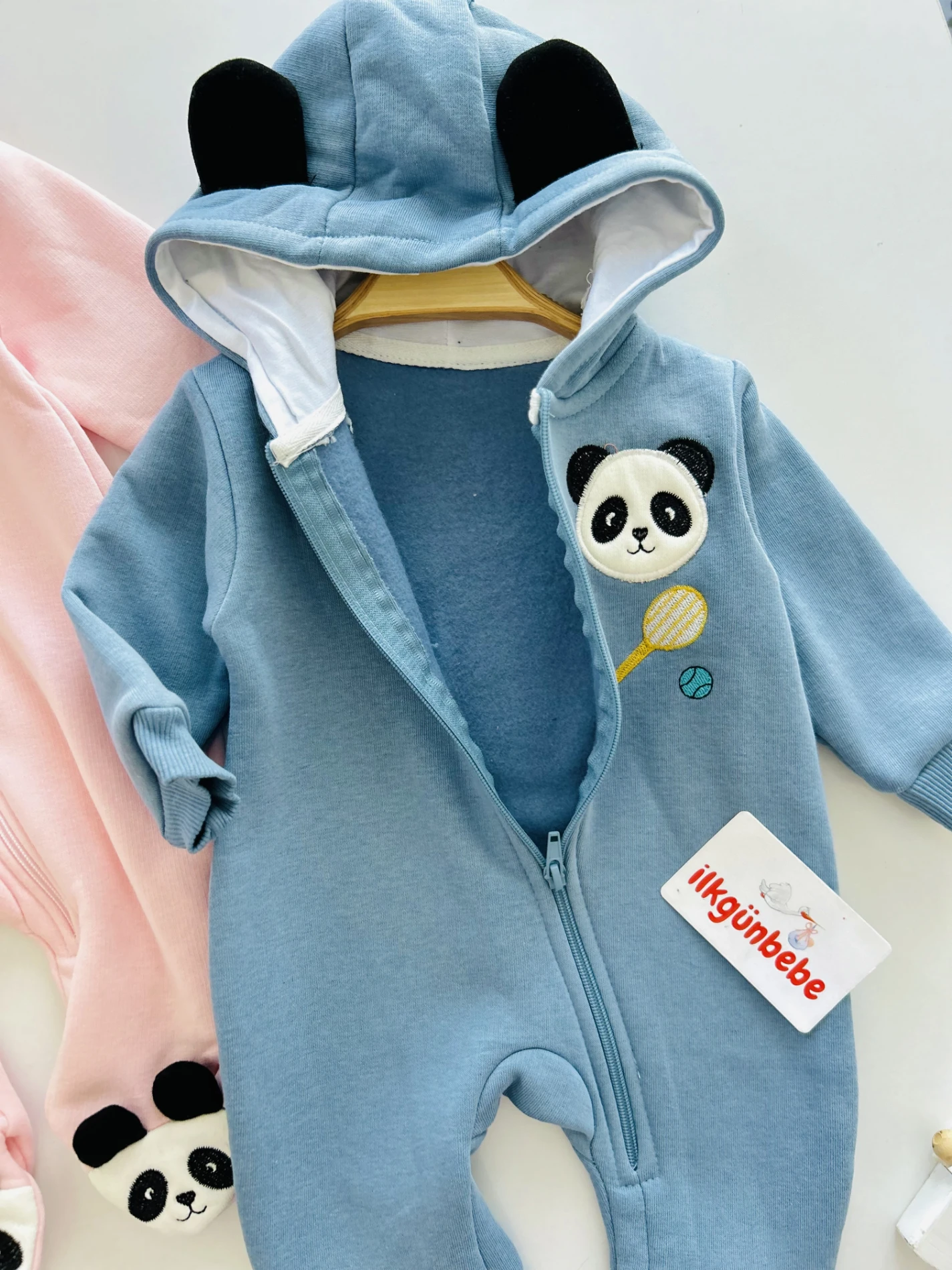 Panda Detaylı 3 İp İçi Şardonlu Premium Tulum
