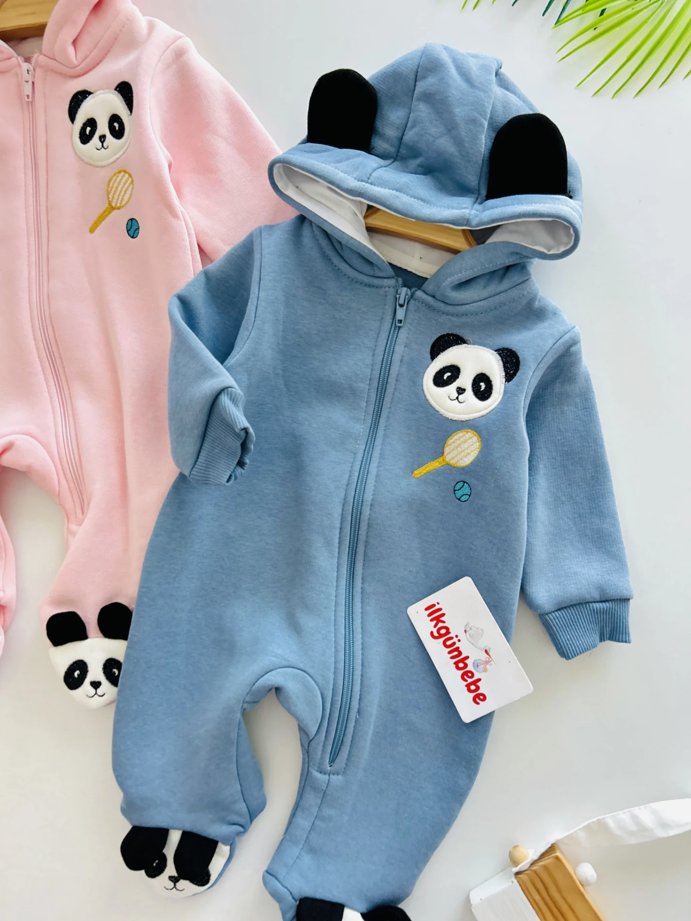 Panda Detaylı 3 İp İçi Şardonlu Premium Tulum
