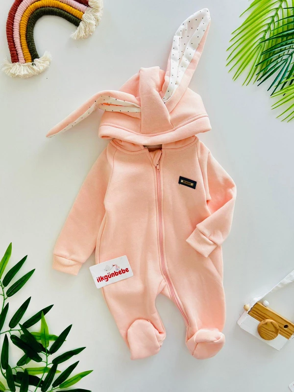 Tavşan Kulaklı  Detaylı 3 İp İçi Şardonlu Premium Tulum