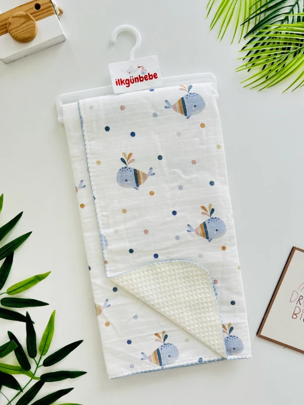 Balina  Müslin Kenarı Oyalı Pike Battaniye