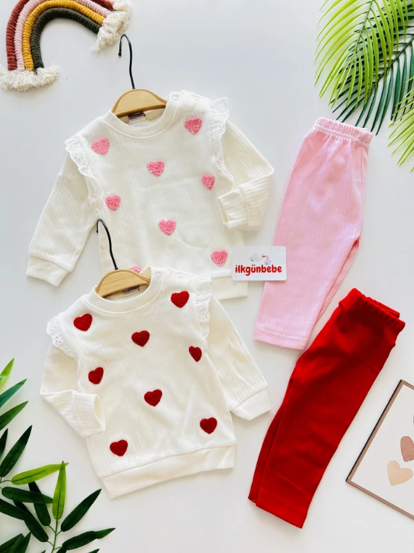 Kalp Temalı 2’li Mevsimlik Takım