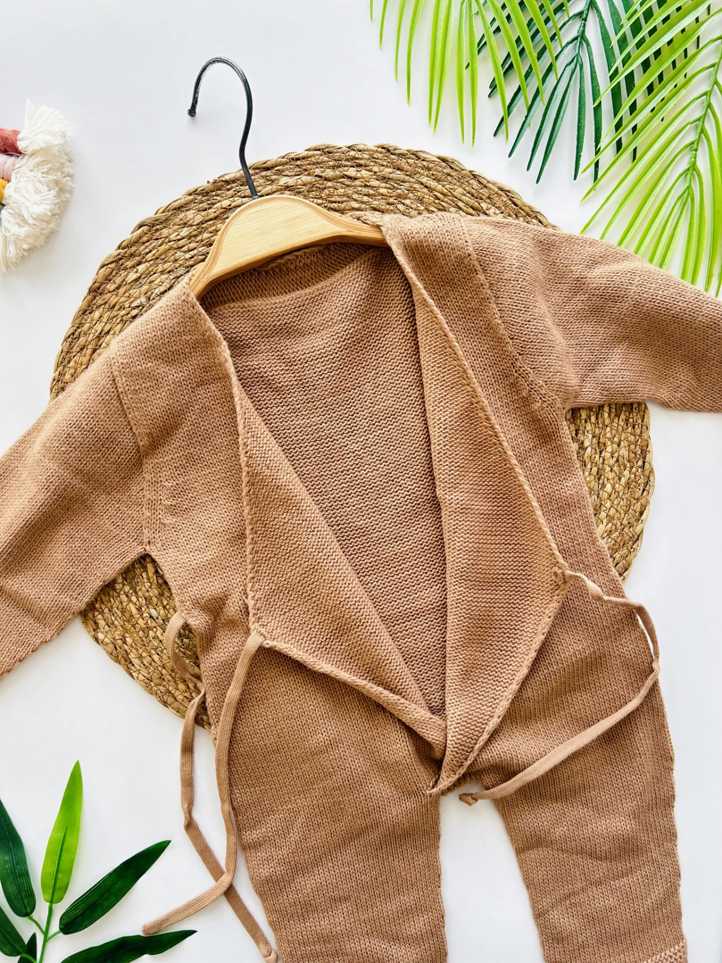 Triko Kimono  Bağlamalı Tulum