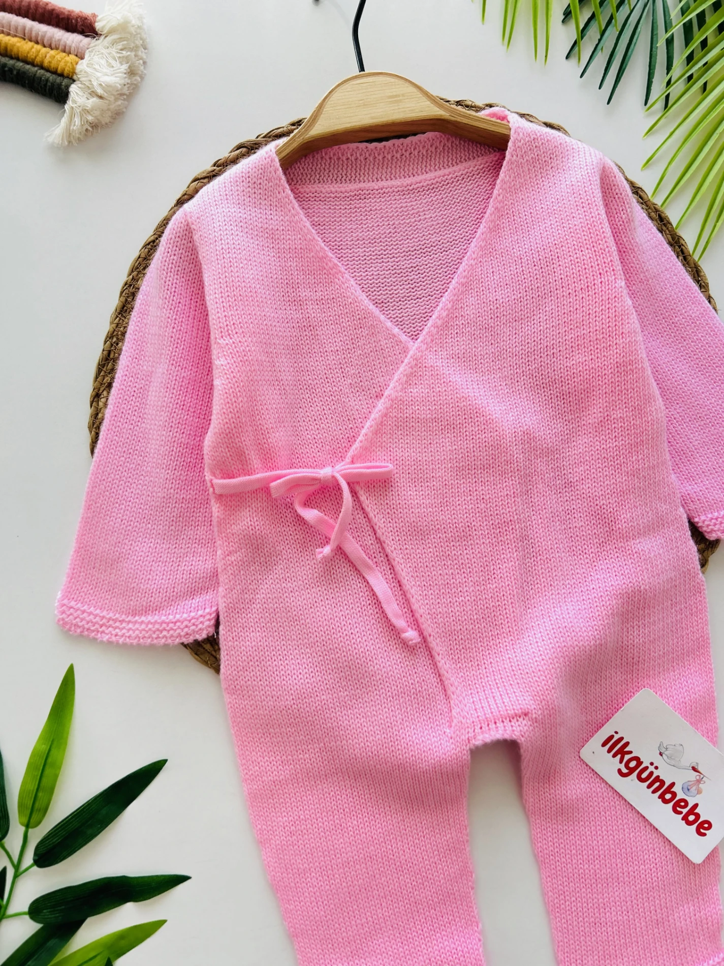 Triko Kimono  Bağlamalı Tulum