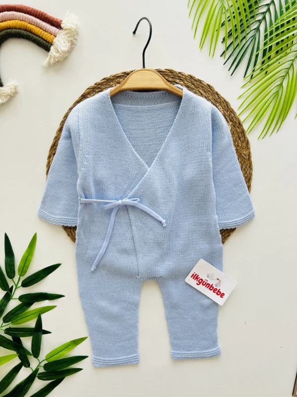 Triko Kimono  Bağlamalı Tulum