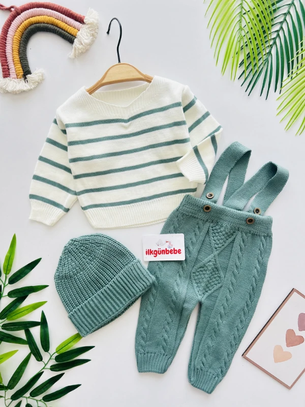 Triko Kazaklı Salopetli Premium Kalite Takım