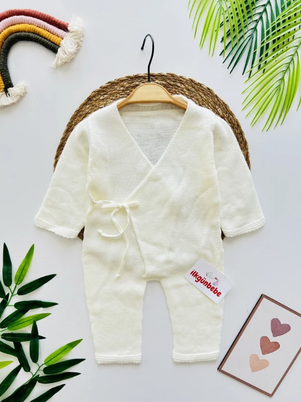 Triko Kimono  Bağlamalı Tulum