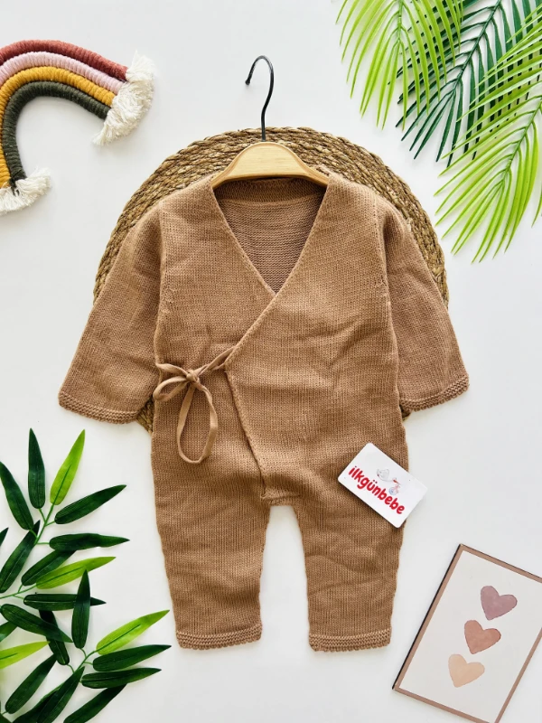 Triko Kimono  Bağlamalı Tulum