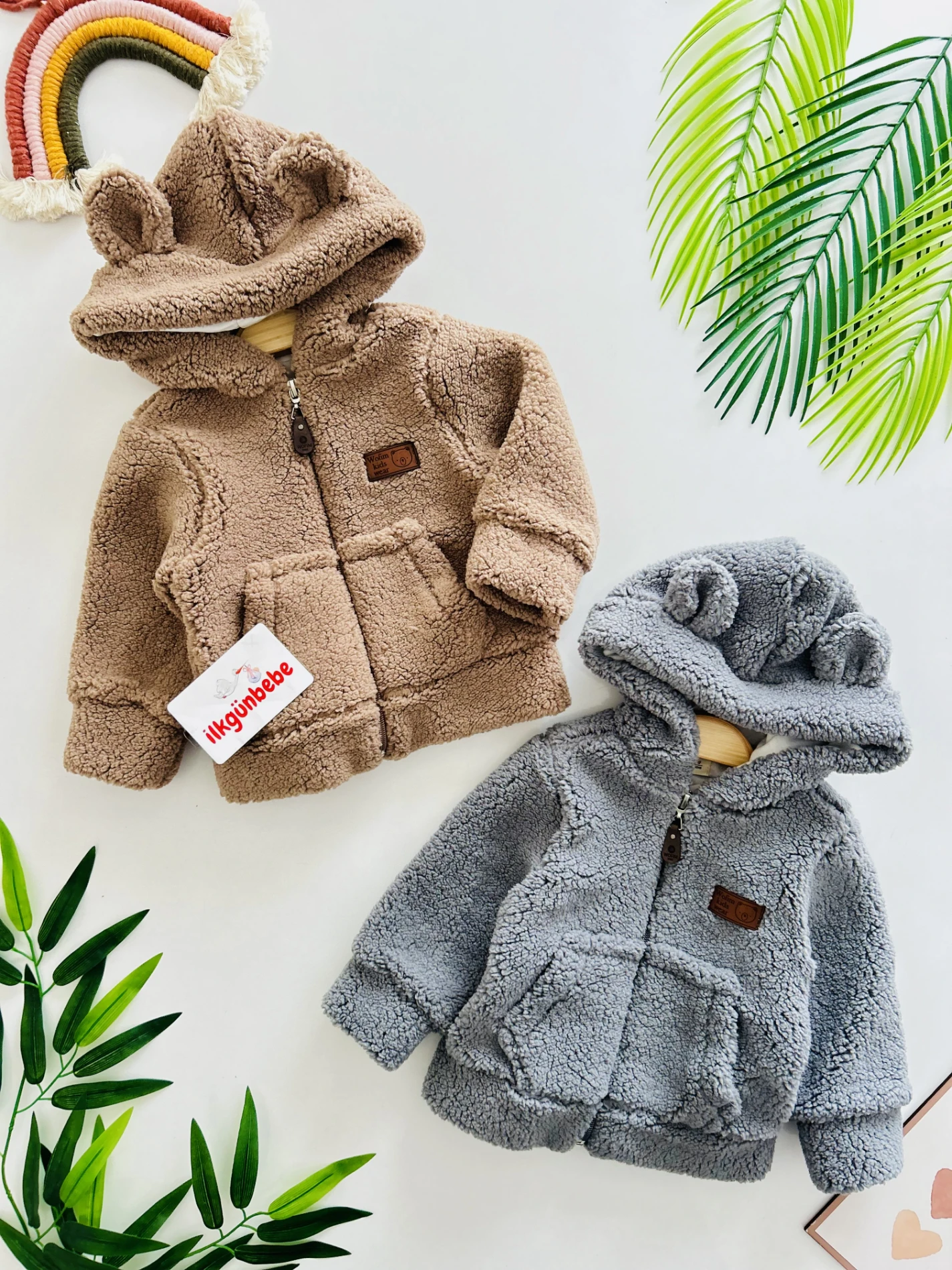 Welsoft Penye Astarlı Kapüşonlu  Bebek Mont