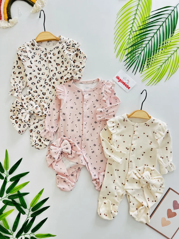 Leogirl %100 Pamuk 3 Bandana 3 Tulum Set