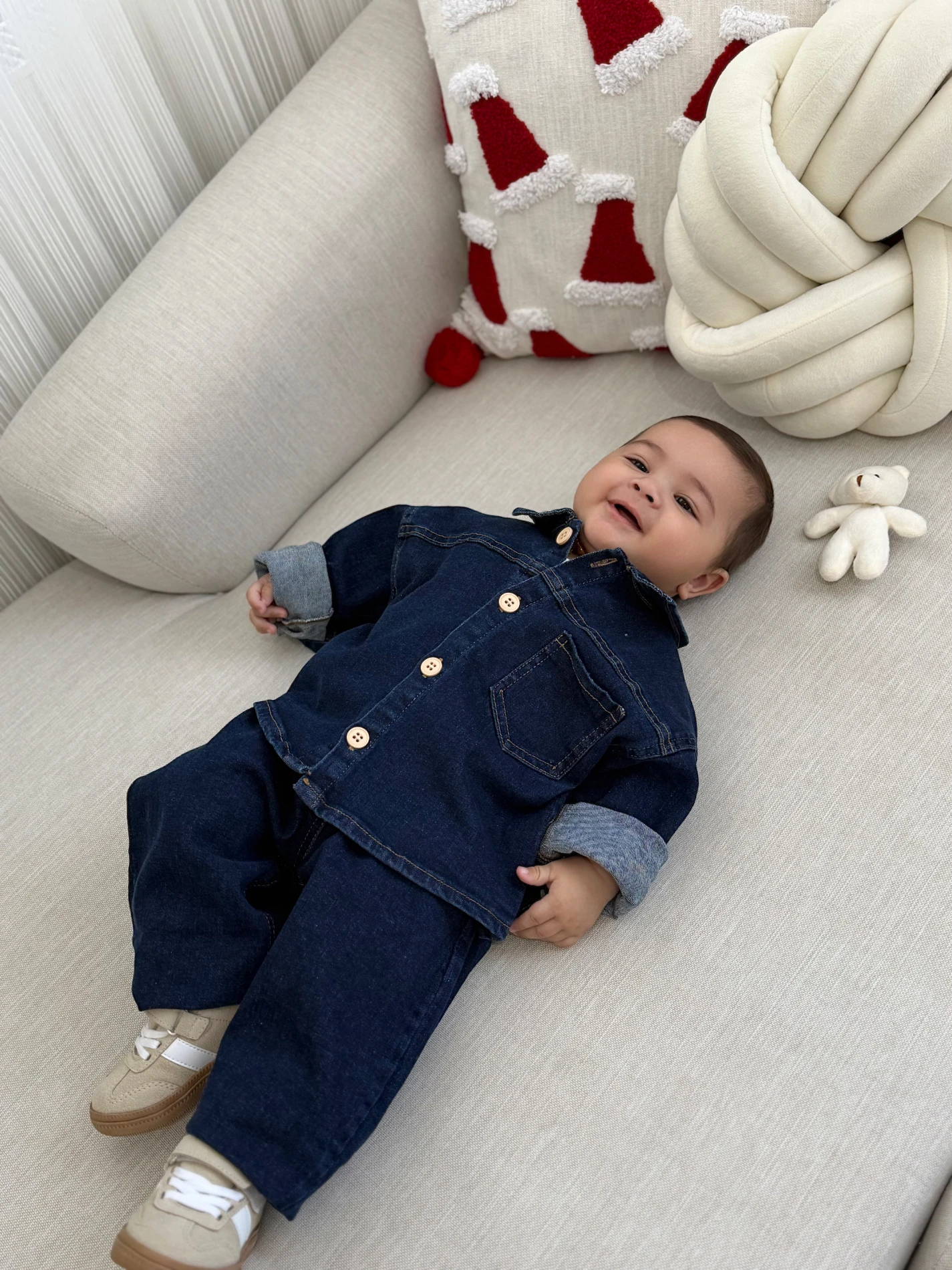 Kot Gömlek Kot Pantalonlu Likralı Premium Kalite Denim Takım