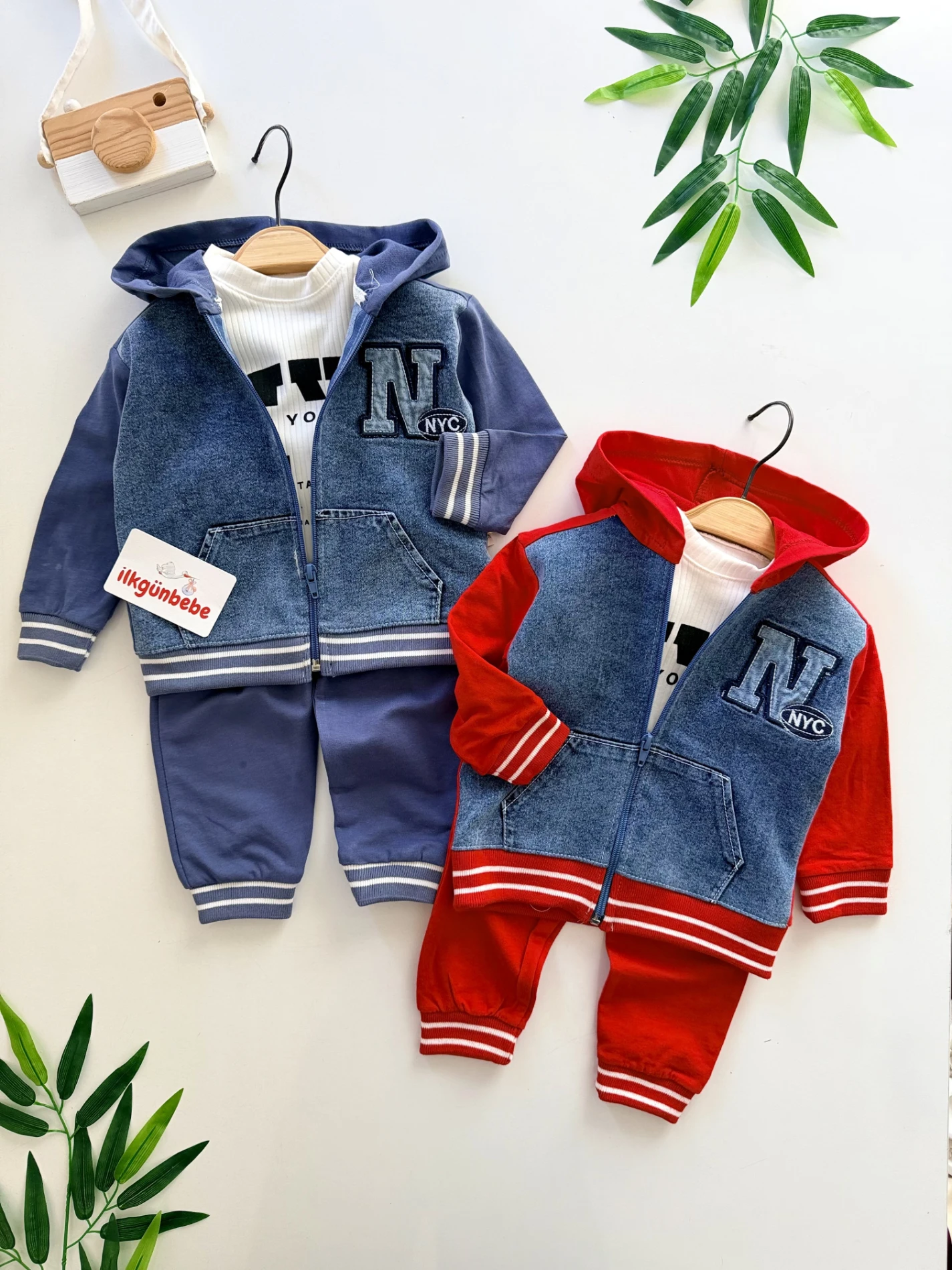 NYC Kot Ceketli Badili Pantalonlu 3’lü Takım