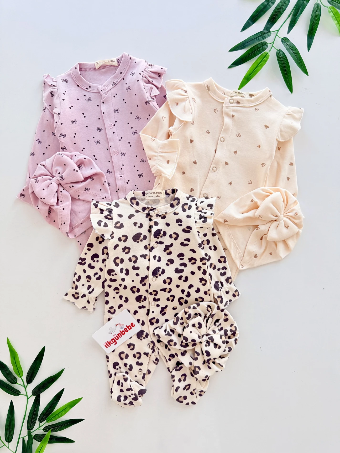 Leogirl %100 Pamuk 3 Bandana 3 Tulum Set