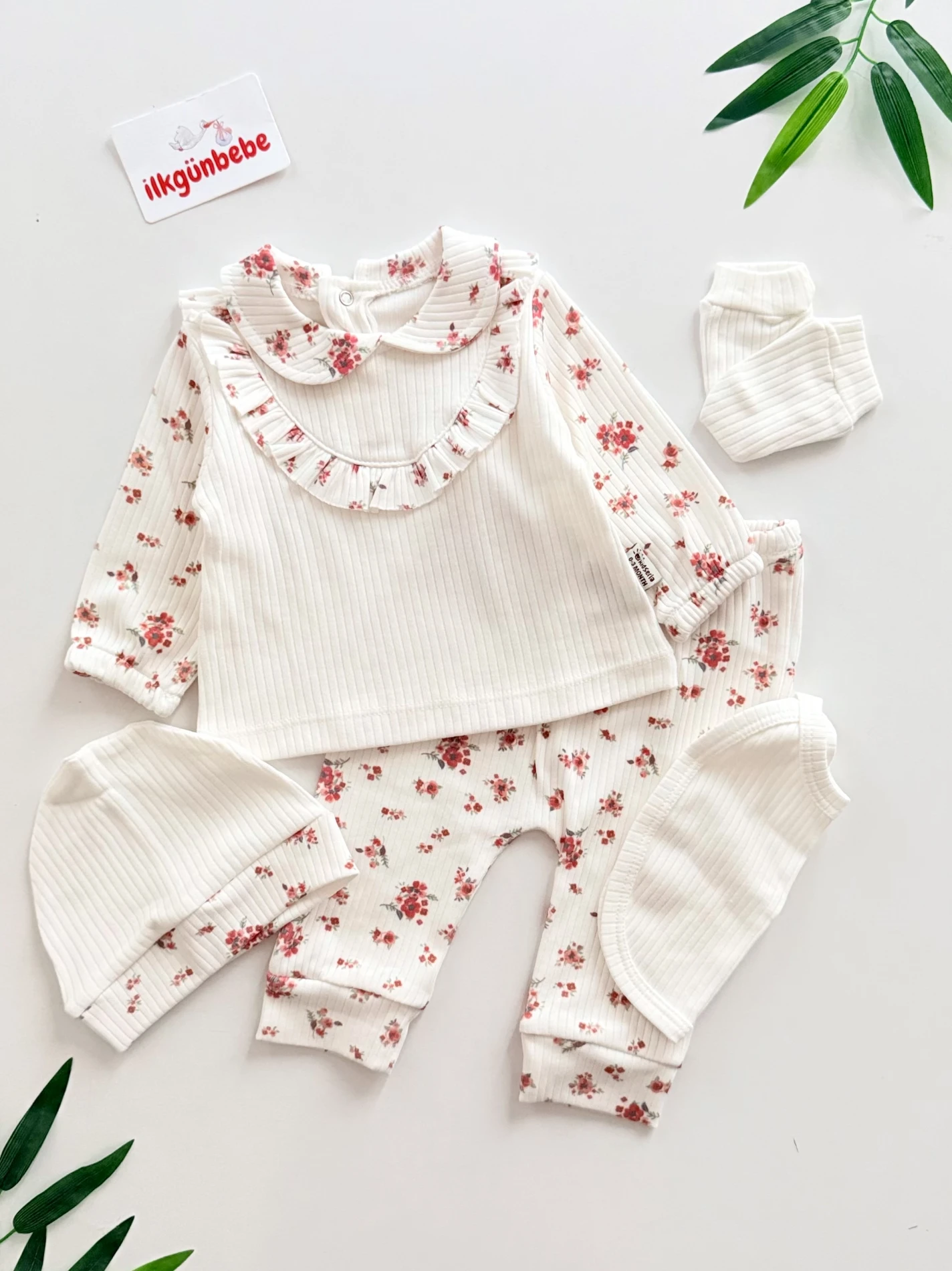 %100 Pamuk 5 Parça Yenidoğan Set