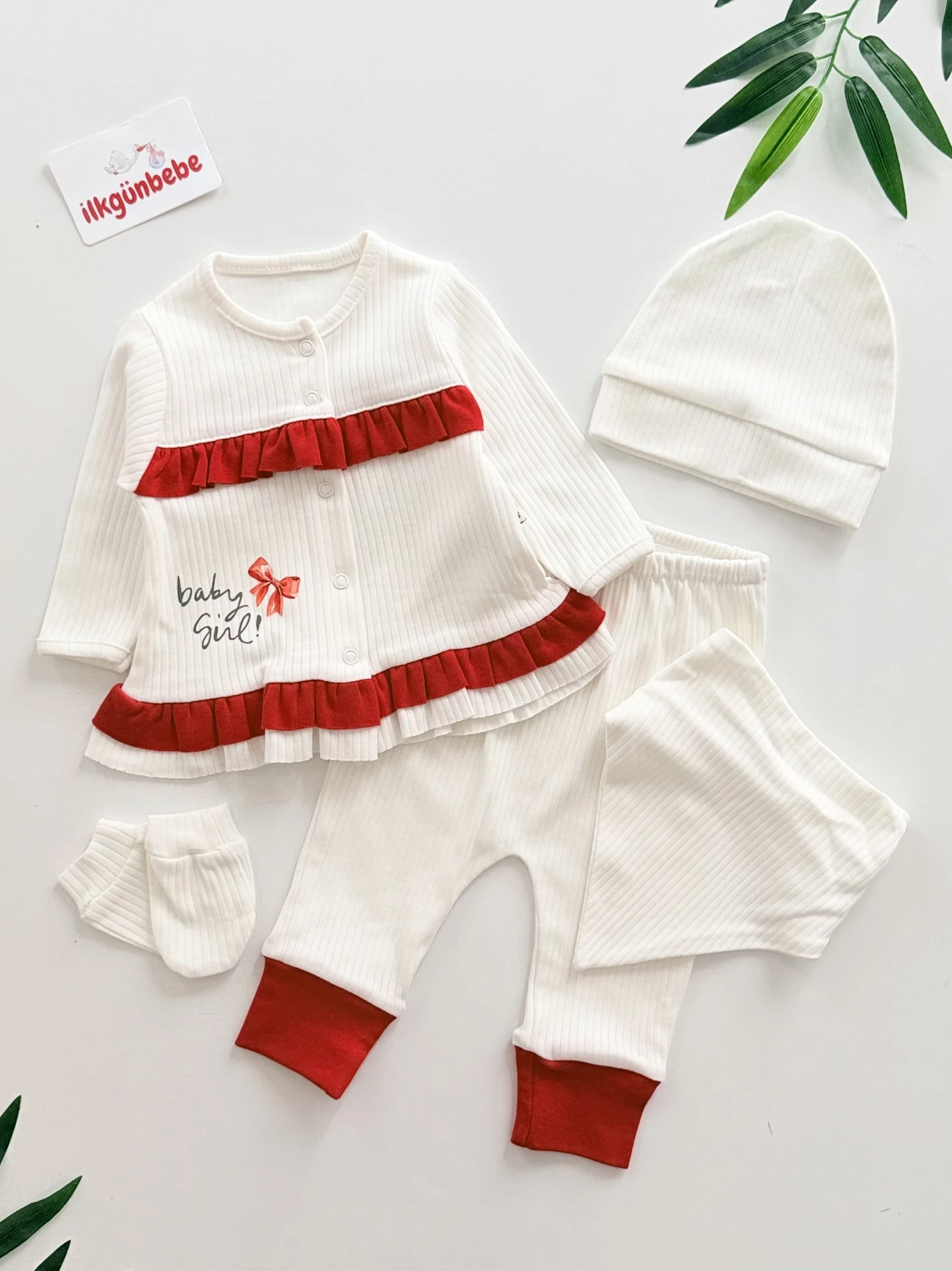 %100 Pamuk 5 Parça Yenidoğan Set