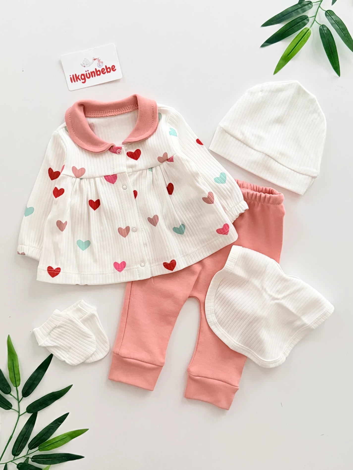 %100 Pamuk 5 Parça Yenidoğan Set