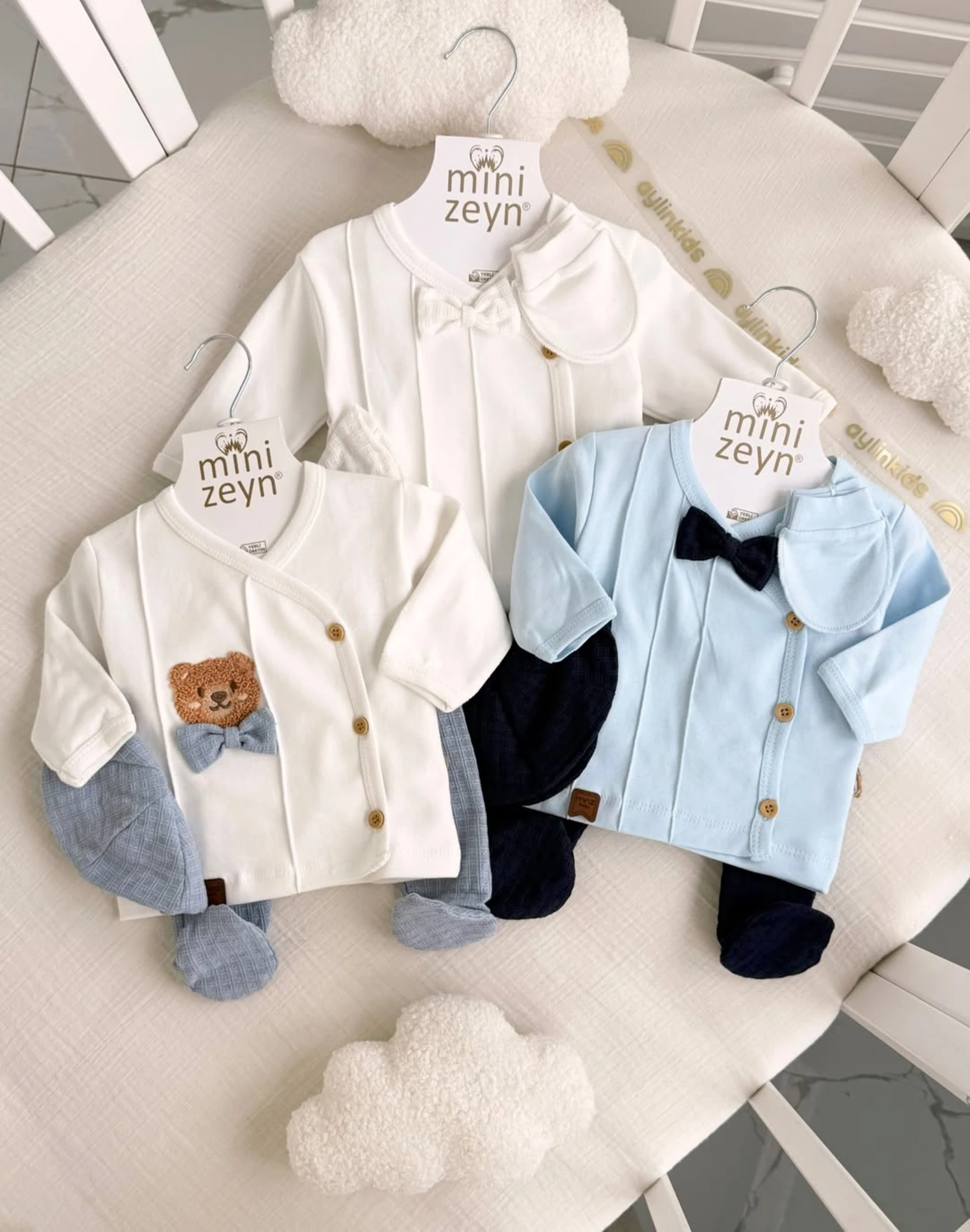 %100 Pamuk Premium Yenidoğan 5 Parça Yenidoğan Set