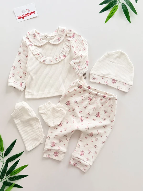 %100 Pamuk 5 Parça Yenidoğan Set