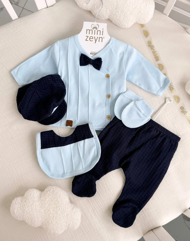 %100 Pamuk Premium Yenidoğan 5 Parça Yenidoğan Set