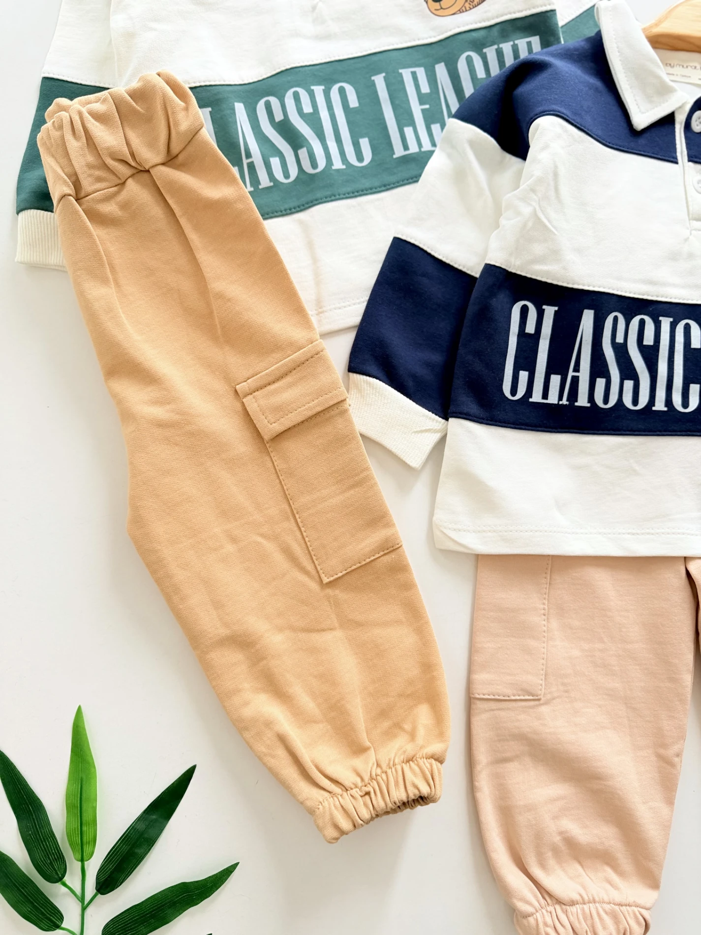 Teddy Çizgili %100 Pamuk 2’li Takım