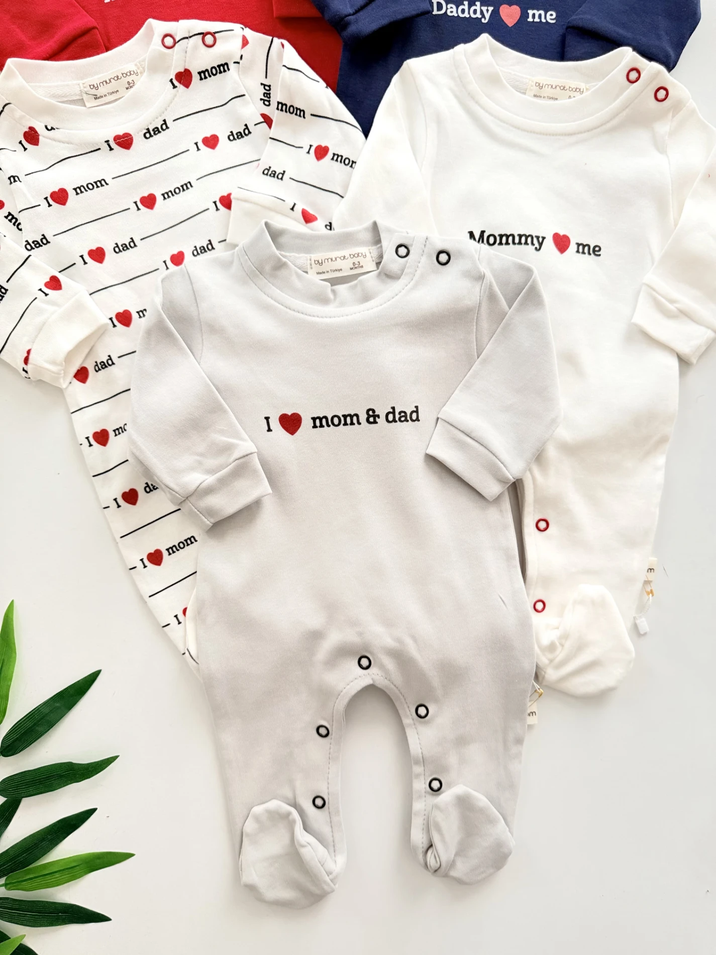Mommy Daddy Love 5 Parça %100 Pamuk Set