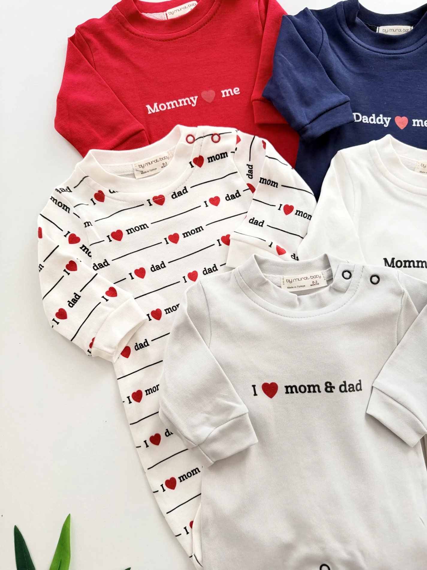 Mommy Daddy Love 5 Parça %100 Pamuk Set