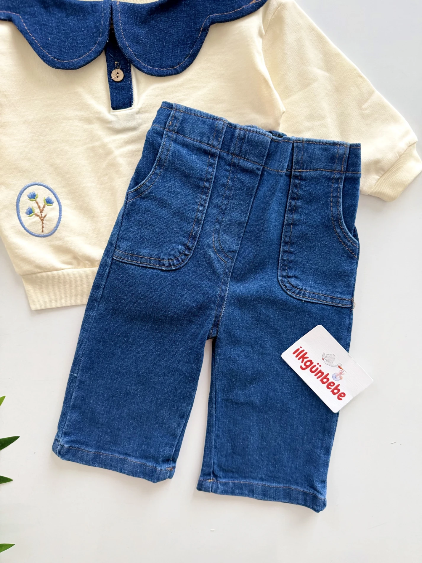 Flowers Kot Yakalı Premium Kalite 2’li Takım