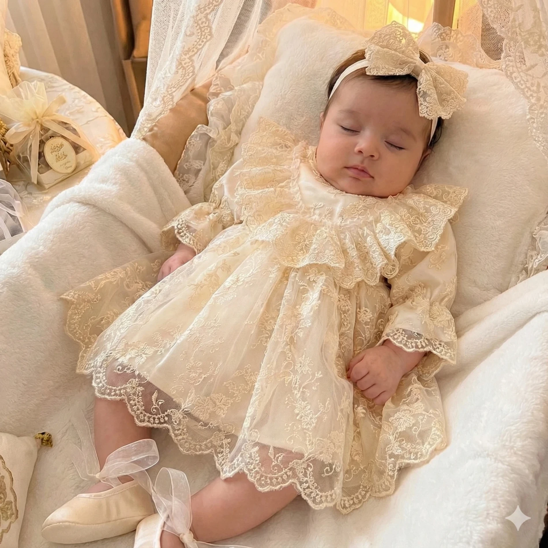 Venessa Özel Gün Mevlütlük  Dantelli 4 Parça Premium Set