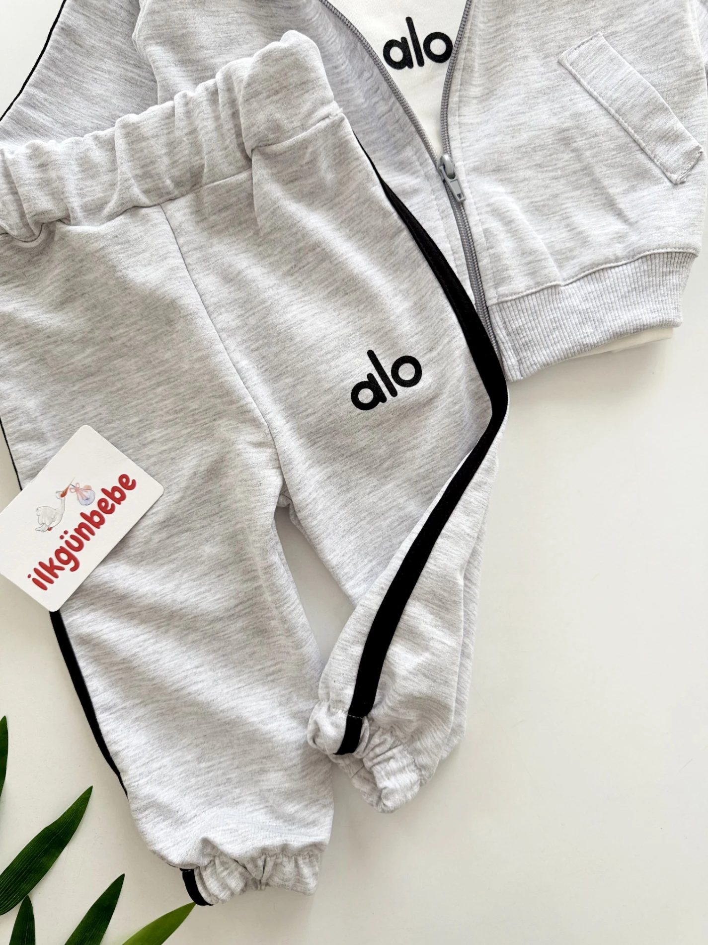 Marka ALO 2 İp  Mevsimlik  Premium Kalite Dik Yaka 3’lü Takım