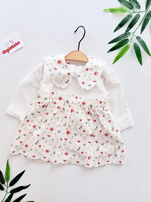 Floral Vintage Bebek Elbisesi
