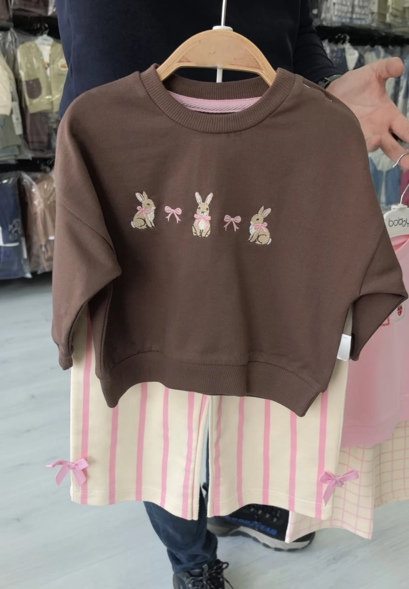 Cute Rabbit Fiyonklu   Pinterest Premium %100 Pamuk  Takım