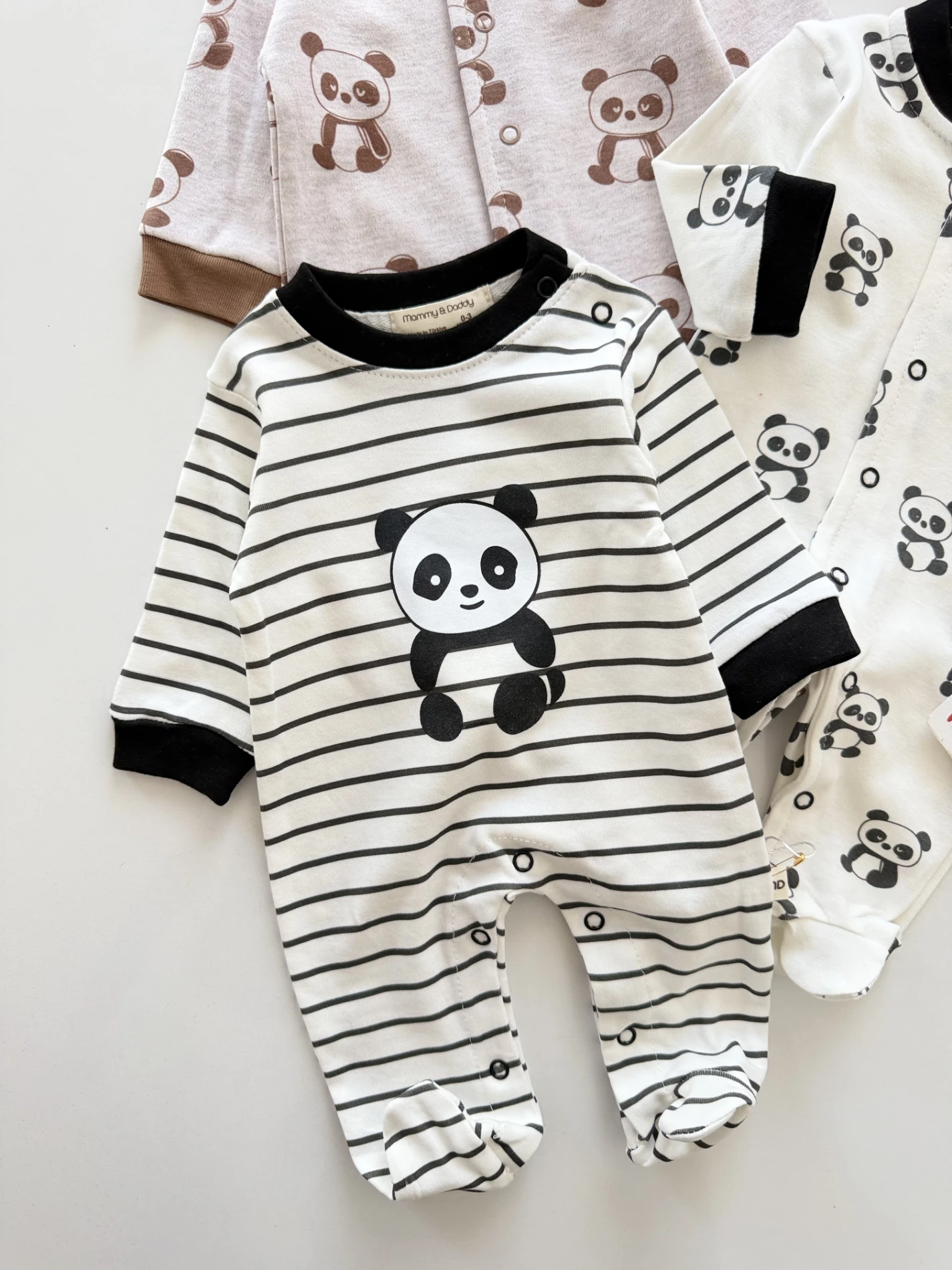 Panda Temalı  %100 Pamuk 3’lü Set