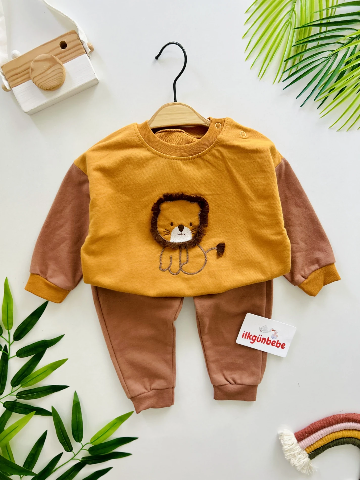 Aslan Temalı %100 Pamuk 2’li Takım 