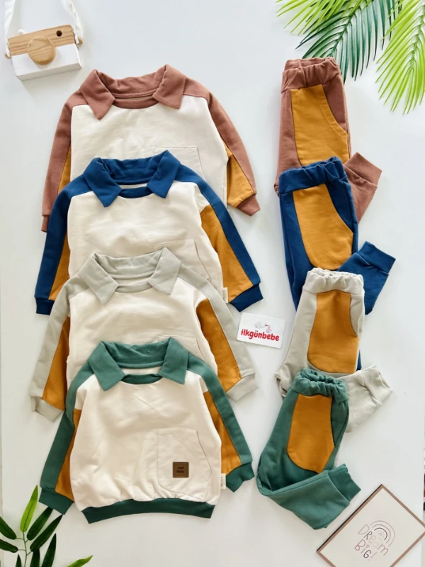 Cool Baby Polo Yaka %100 Pamuk 2’li Takım