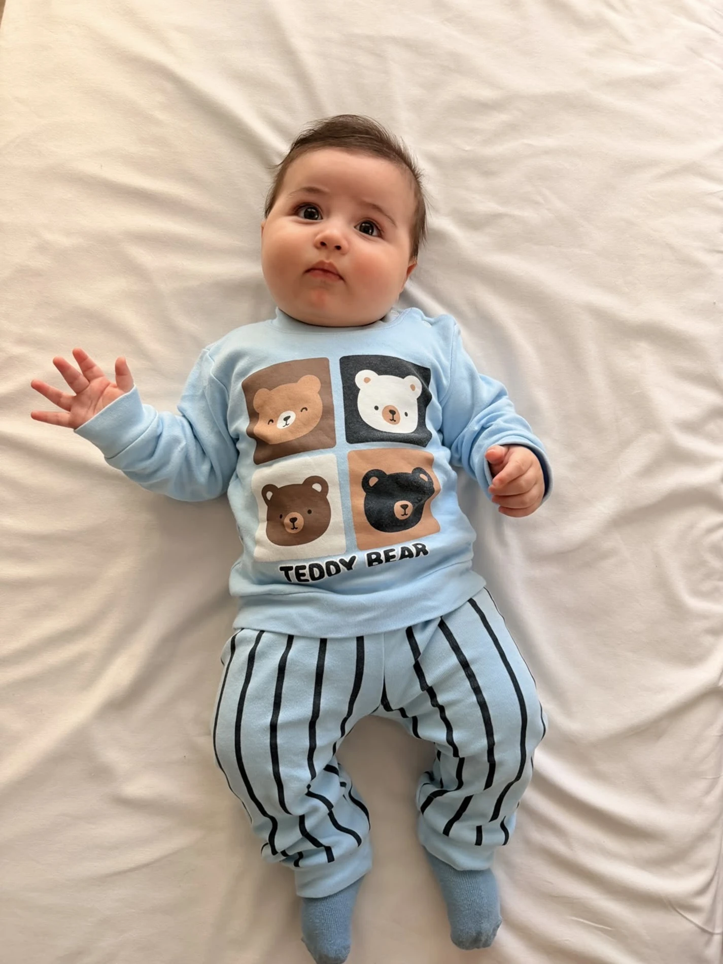 Teddy Bear Çizgili Mevsimlik Takım