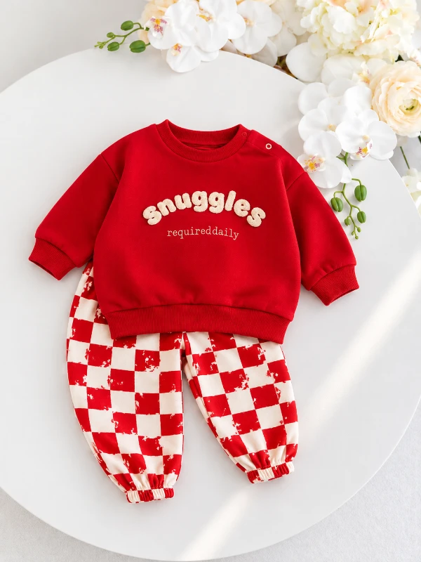 Snuggles 3 İp Şardonlu Kışlık  %100 pamuk 2’li takım