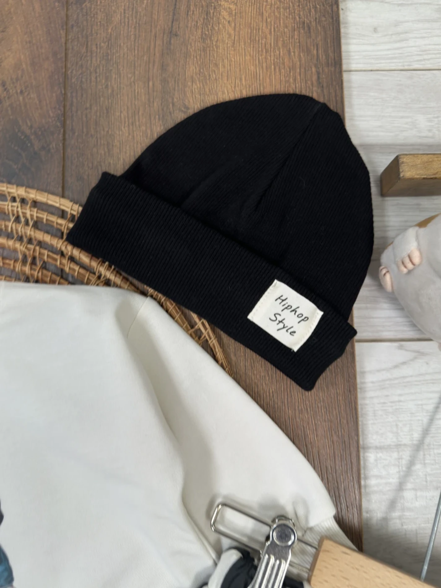 Hip-hop Teddy Desenli Çoraplı Bereli Pantolon %100 Pamuk 4’lü Takım
