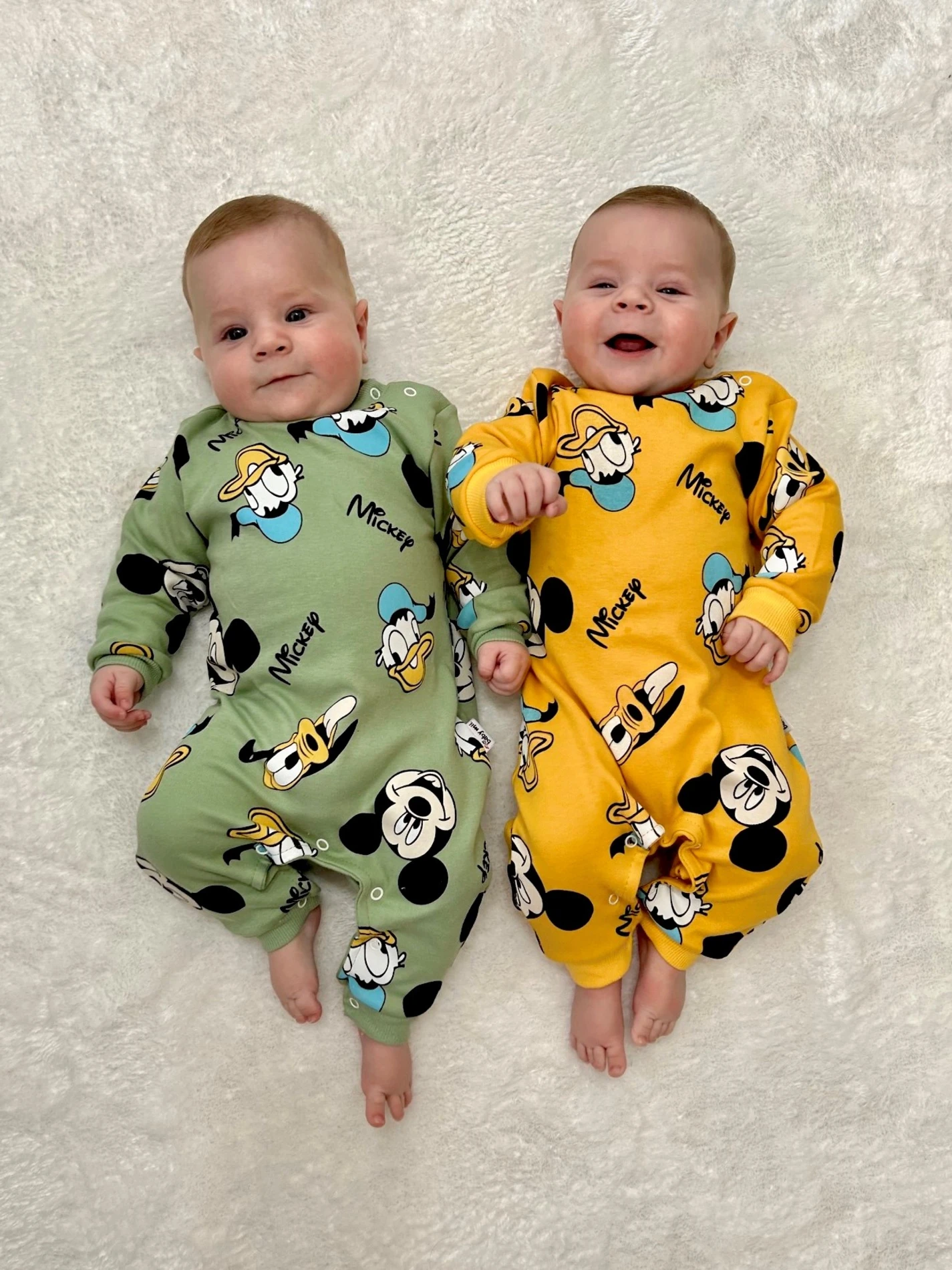 Mickey Mouse Çizgi Film Karakter Baskılı Unisex Mevsimlik Tulum
