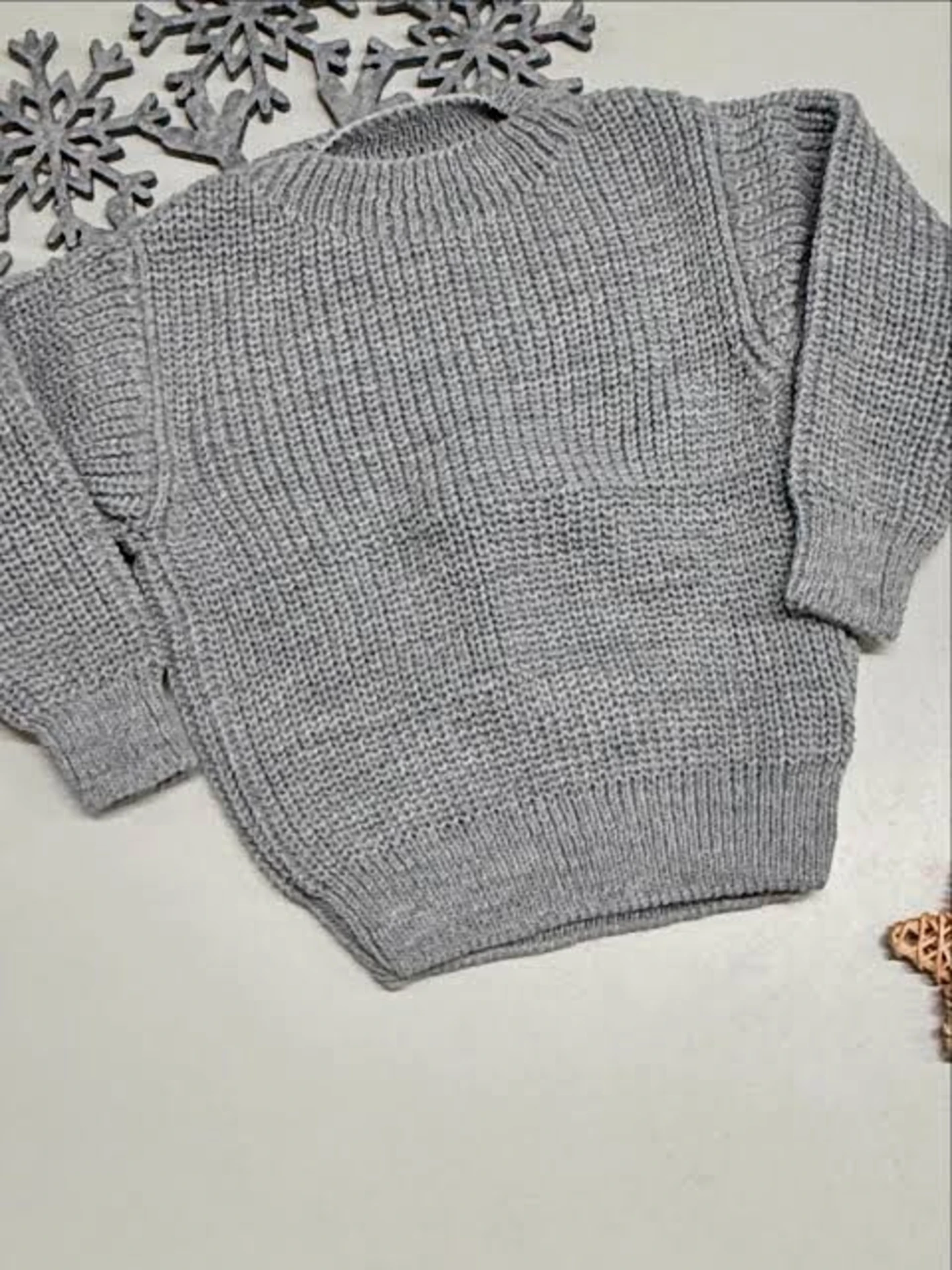 Selanik Örgüsü Oversize Unisex Örme Kazak