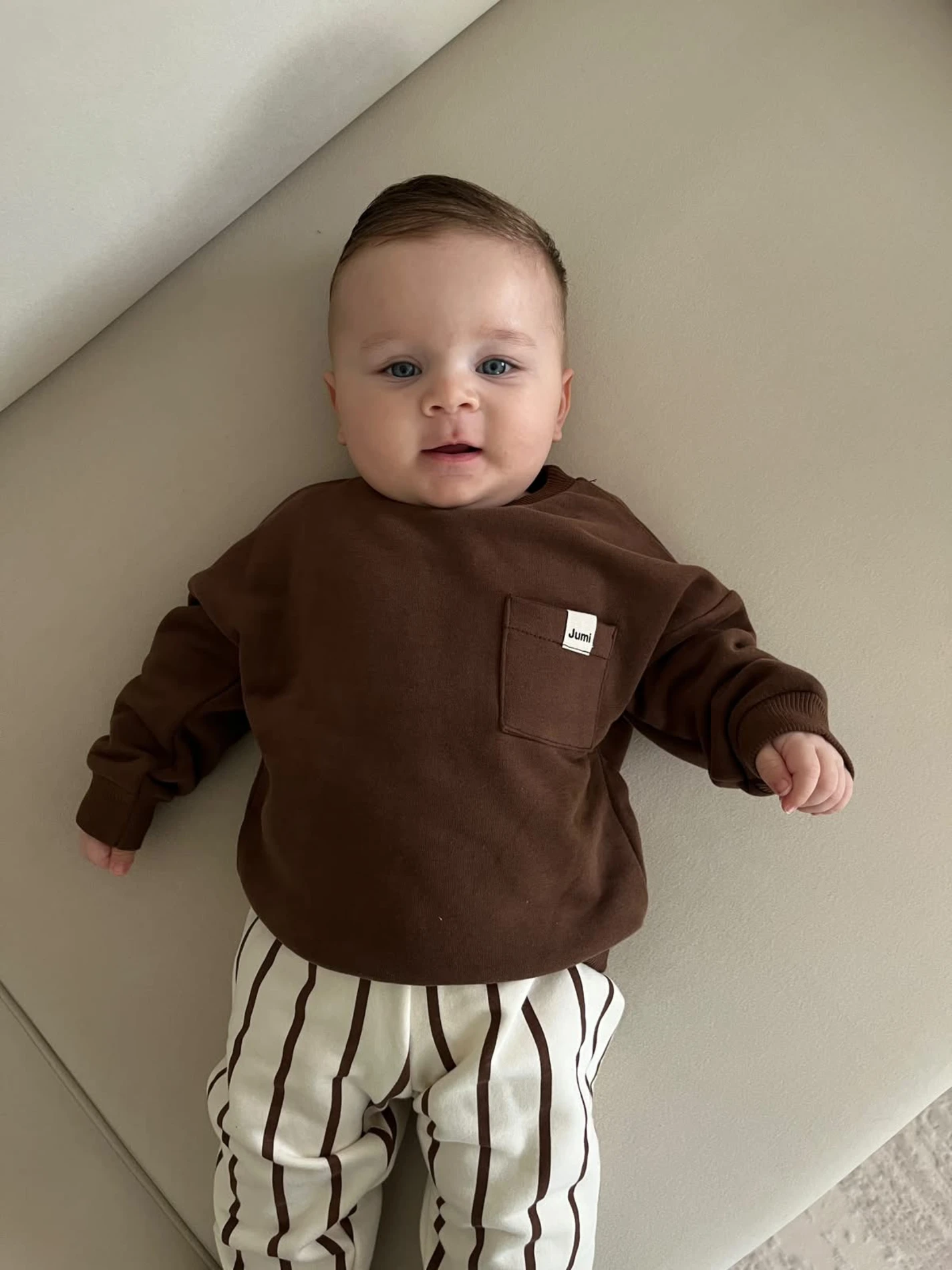 Smile Çizgili Şardonlu Premium  %100 Pamuk Pinterest Takım