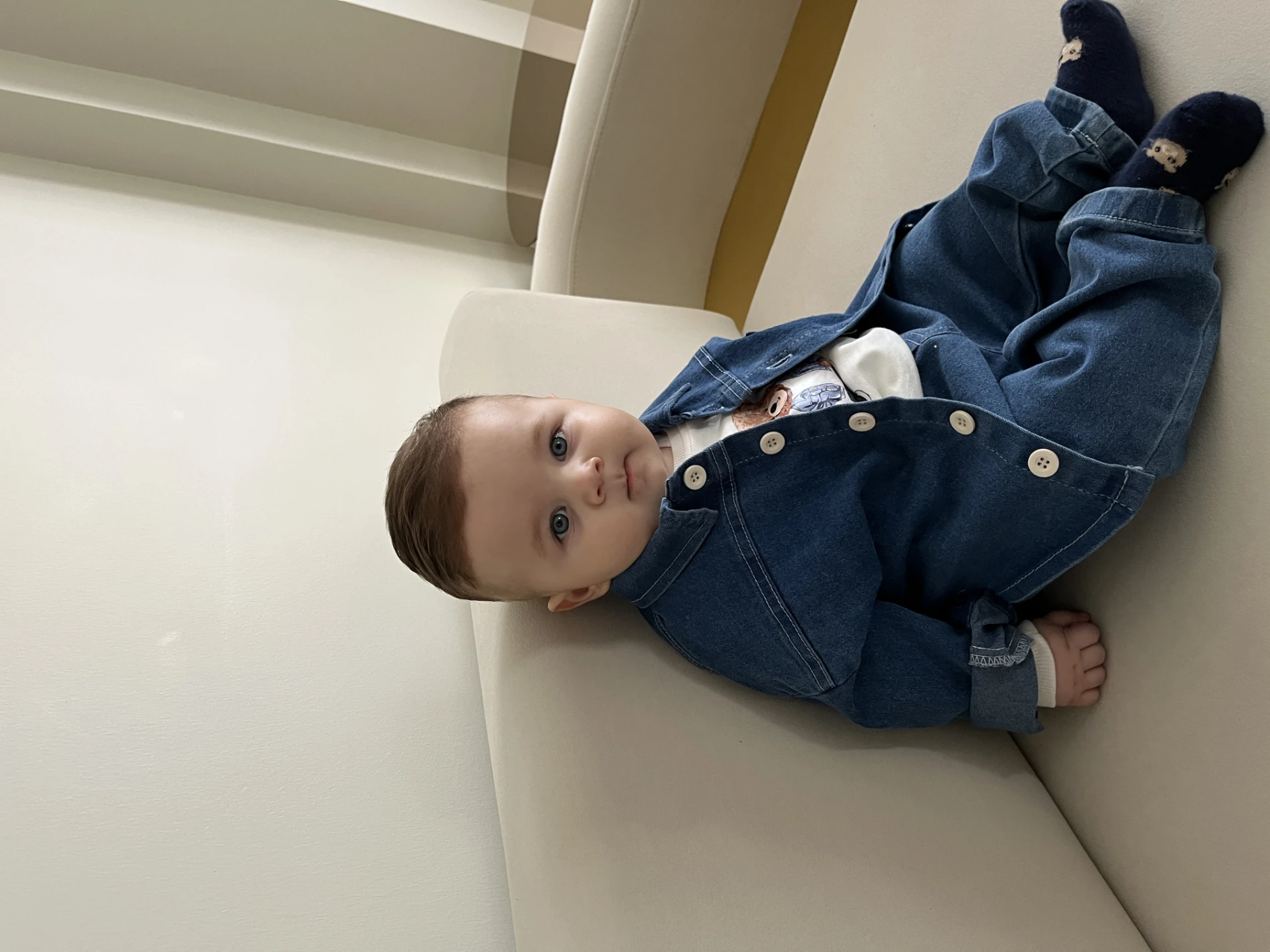 Teddy Sweatli Denim Kot Ceketli Pantalonlu 3’lü Takım
