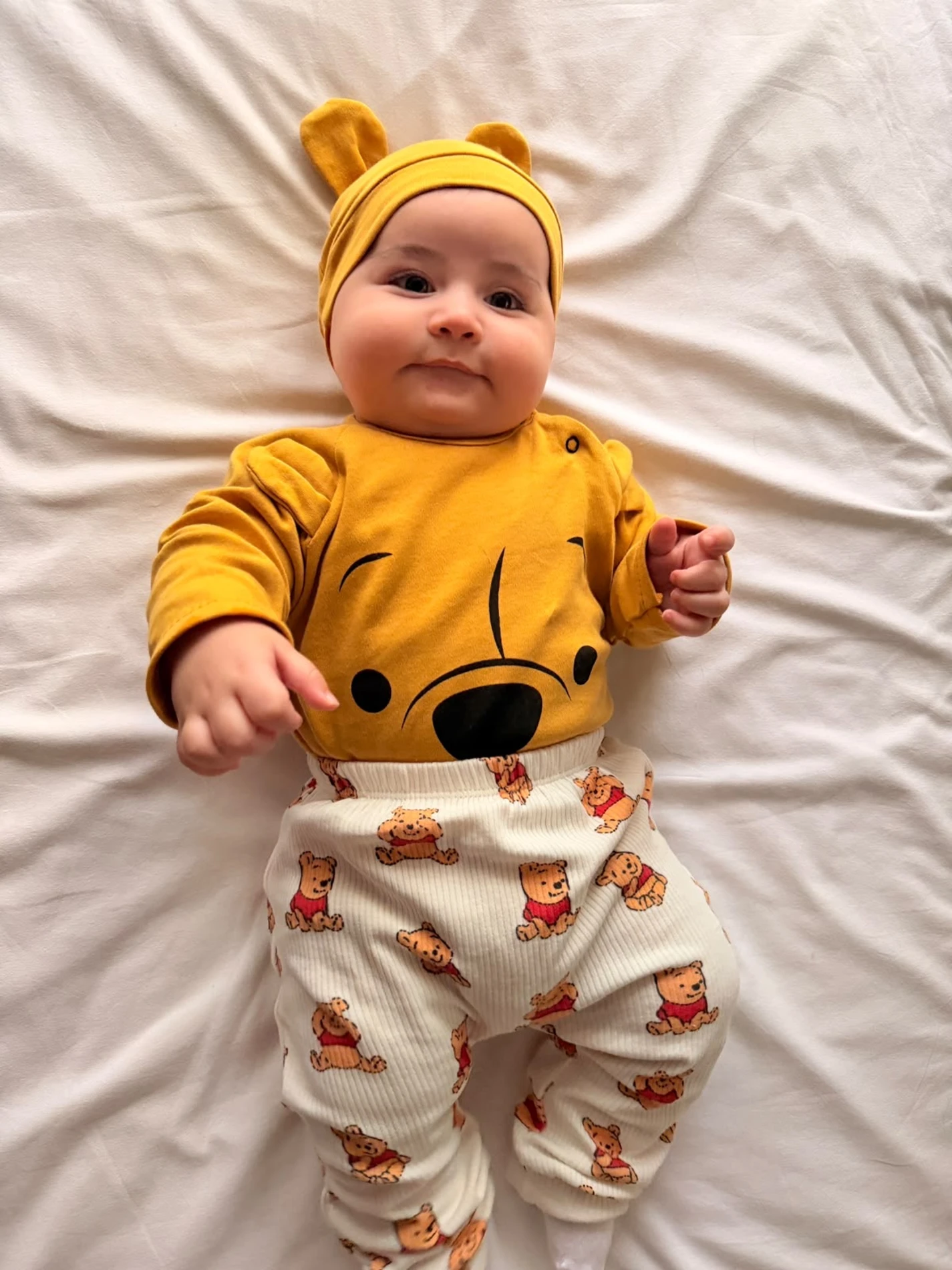 Winnie The Pooh Baskılı Mevsimlik Ribanalı Kumaş 3’lü Takım